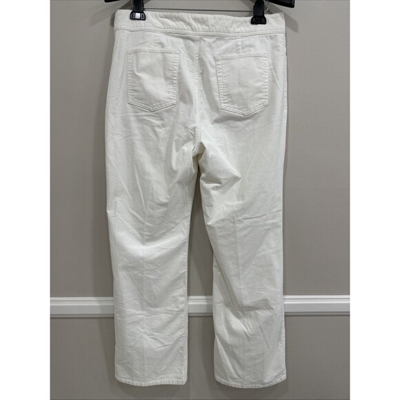 Chico's White Corduroy Pants Size 2.5 14 Women's Bootcut Cotton Stretch Mid Rise - Picture 5 of 9